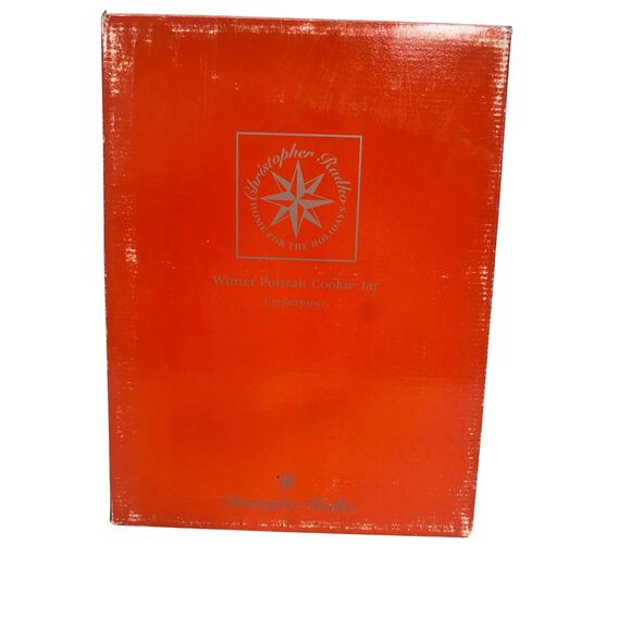 Christopher Radko Winter Portrait Cookie Jar Snowman Family & Box - Picture 14 of 15